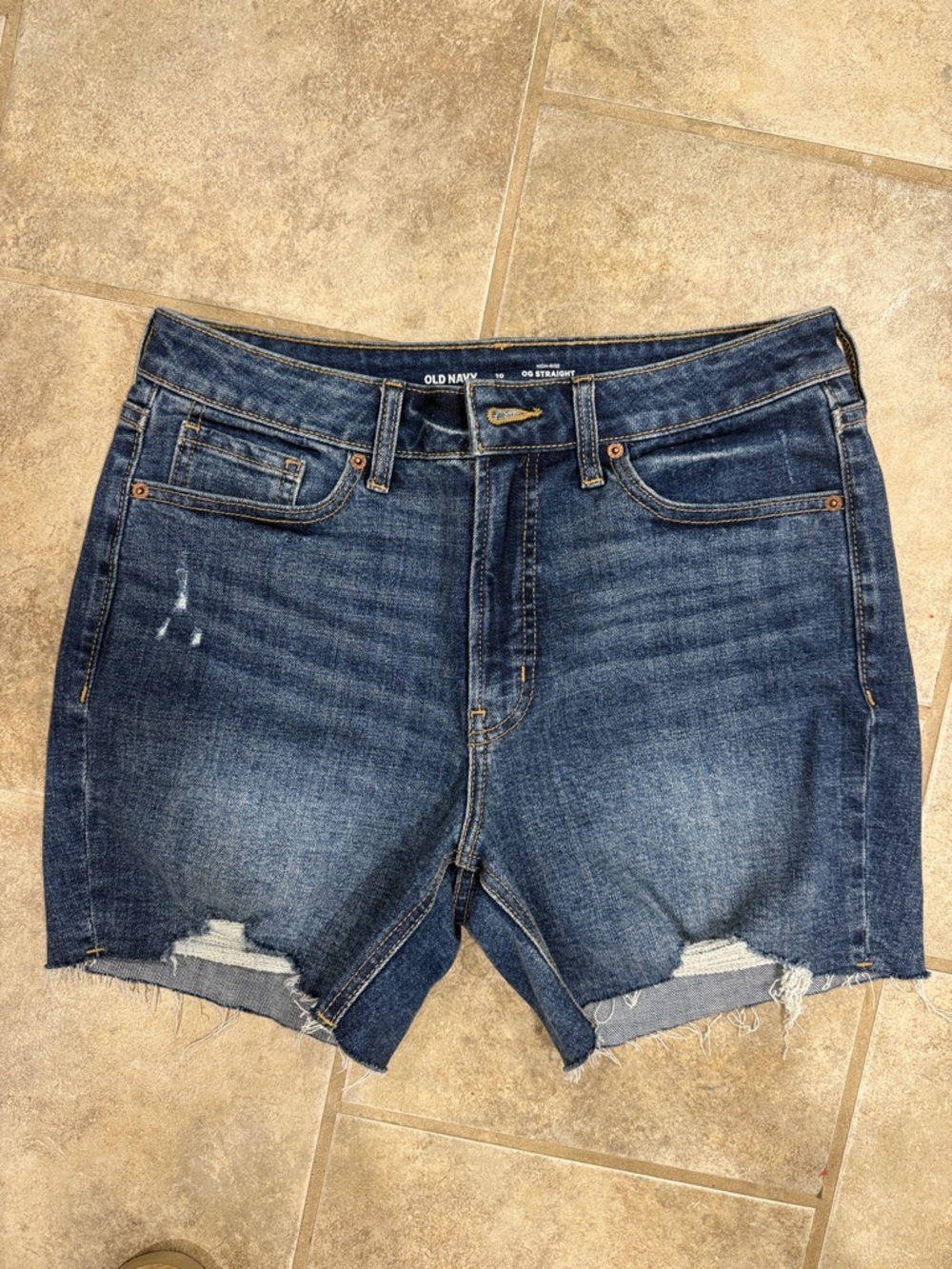 Old Navy Blue Distressed Cutoff Denim Shorts